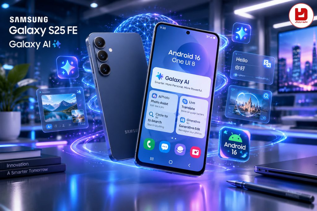 نمای قابلیت‌های هوش مصنوعی Galaxy AI و رابط کاربری One UI 8 بر بستر اندروید ۱۶
