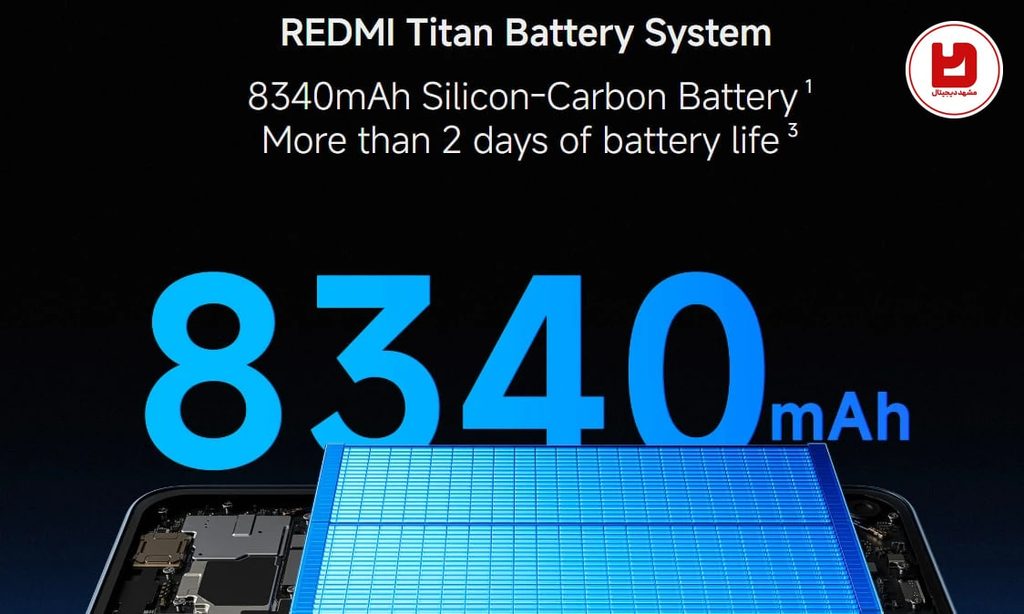 باتری ۸۳۴۰ میلی‌آمپر ساعتی سیلیکون-کربن در خرید Redmi Note 17 Pro 5G با شارژدهی ۲ روزه
